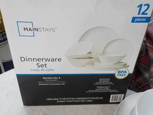 Mainstays 12 pc Dinnerware Set- Juego De Vajilla
