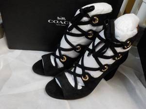 New Coach Priscilla Lux Suede Black Shoes size 5 m