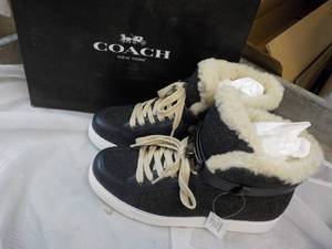 New Coach size 6M Richmond Shrl Wool Heathered Dark Grey Shoes