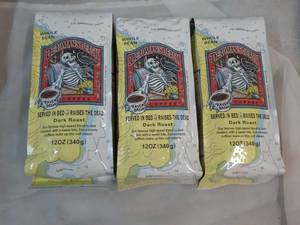 3 x 12 oz Bags Deadmans Reach Whole Bean Dark Roast Coffee