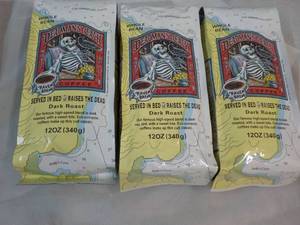 3 x 12 oz Bags Deadmans Reach Whole Bean Dark Roast Coffee