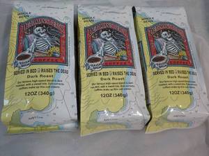 3 x 12 oz Bags Deadmans Reach Whole Bean Dark Roast Coffee