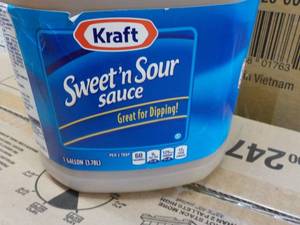 1 Gallon Jug Kraft Sweet N Sour Sauce
