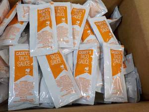 Box of 200 count Taco Sauce Single Serve Packets Best By 06182024