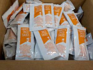 Box of 200 count Taco Sauce Single Serve Packets Best By 06182024