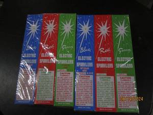 212 packs of electric sparklers  10 inch number 10