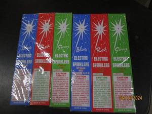 212 packs of electric sparklers 10 inch number 10