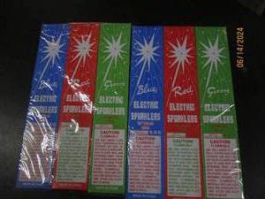 212 packs of electric sparklers  10 inch number 10