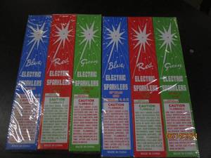 212 packs of electric sparklers  10 inch number 10