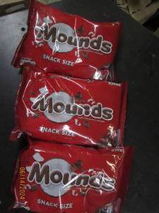 311.3 oz bags of mounds snack size bars best by date of 42024