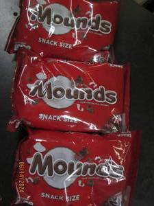 311.3 oz bags of mounds snack size bars best by date of 42024