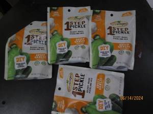 47.0 oz bags of mrs.wages 1st step pickle mix spicy garlic best buy date of feb 2025