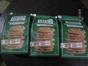 37 oz bags of tates bake shop walnut chocolate chip cookies best by date of april 2024
