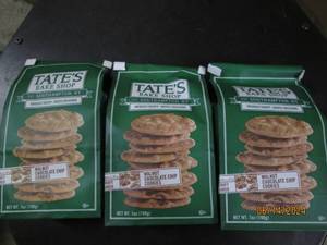 37 oz bags of tates bake shop walnut chocolate chip cookies best by date of april 2024