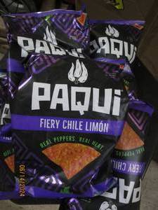 67 oz bags of paqui fiery chili limon chips best by date of 12024