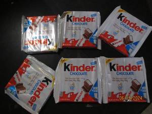 6 3 oz packages of kinder chocolate best by date of may 2025