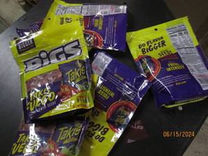 65.35 oz bags of bigs takis fuego sunflower seeds best buy date of december 2023