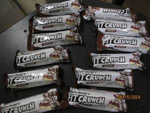 63.10 oz bars of fit crunch milk and cookies best by date of 42025