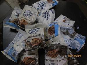 12 various famous amos cookies 2 oz bags past best by date