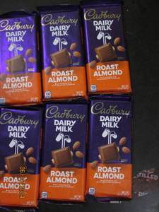6 3.5 oz cadbury dairy milk roasted almond bars best by date of 42024