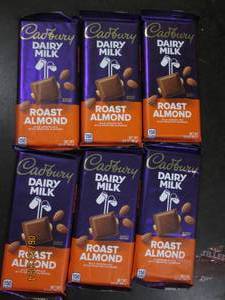 6 3.5 oz cadbury dairy milk roasted almond bars best by date of 42024