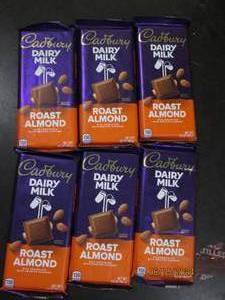 6 3.5 oz cadbury dairy milk roasted almond bars best by date of 42024