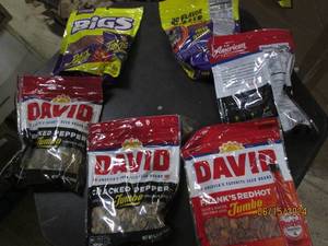 variety of 5.25 oz bags of sunflower seeds all past best by date