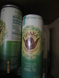 1212 fl oz cans of shaka tea hawaii pineapple mint herbal tea best by date of 32024
