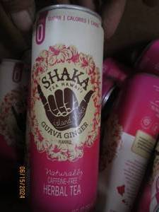 1212 fl oz cans of shaka guava ginger herbal tea best by date of 42024
