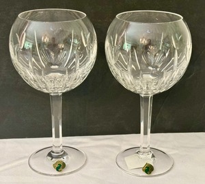 lot 30A image: Pair of Waterford Millennium Love Crystal Goblets