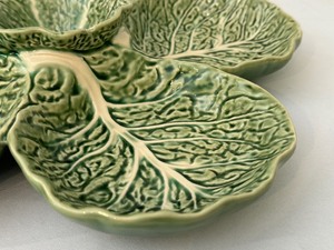 lot 34 image: Vintage Bordallo Pinheiro Cabbage Appetizer Tray