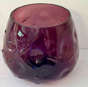 lot 37 image: Two Vintage Textured Glass Vases