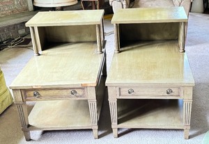 lot 51 image: Pair of Vintage Step Accent Tables