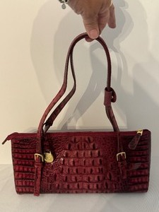 lot 109 image: Brahmin Cranberry Alligator Satchel