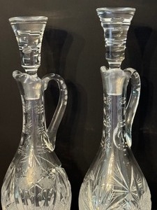 lot 89 image: Pair of Vintage Crystal Decanters