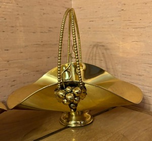 lot 129 image: Pair of Golden Colored Brass Baskets
