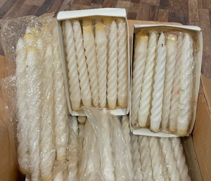 lot 191 image: Box Full of New White Candles