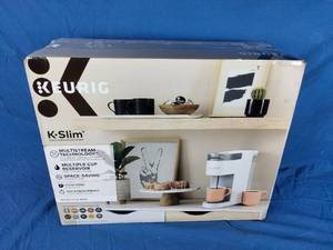 lot 111 image: New Keurig K-Slim Single Serve K-Cup Pod Coffee Maker, Brews 8 to 12oz. Cups, White