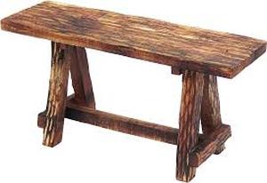 lot 94 image: New The Urban Port Wooden Garden Patio Bench with Retro Etching, Cappuccino Brown