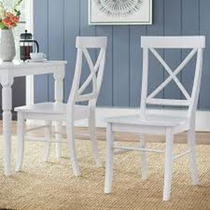 lot 99 image: New Set of 2 Albury Cross Back Dining Chairs
