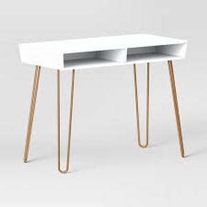 lot 101 image: New Hairpin Writing Desk with Storage