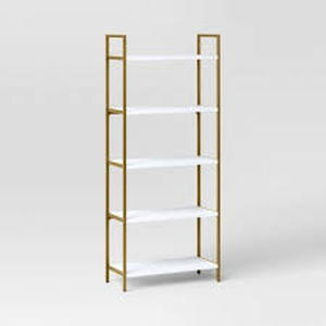 lot 102 image: 72 Loring 5 Shelf Ladder Bookshelf