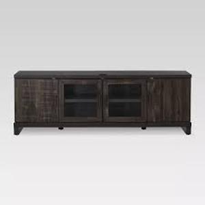 lot 106 image: New Storage TV Stand for TVs up to 75 Weathered Pine