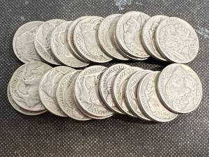 lot 07 image: ROLL OF 21 US BUFFALO NICKELS