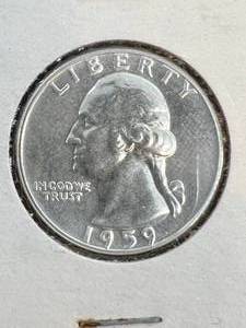 lot 14 image: 1959 PROOF US WASHINGTON QUARTER