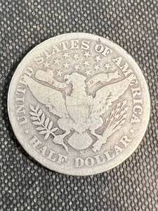 lot 25 image: 1902-S US BARBER HALF DOLLAR