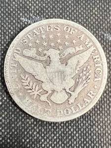 lot 43 image: 1904 US BARBER HALF DOLLAR