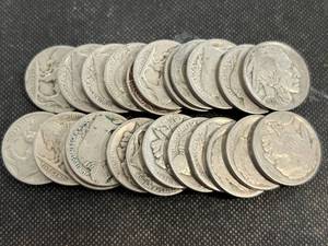 lot 58 image: ROLL OF 23 US BUFFALO NICKELS