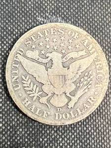 lot 74 image: 1906-D US BARBER HALF DOLLAR