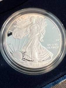 lot 75 image: 2008 PROOF AMERICAN SILVER EAGLE IN ORIGINAL MINT PACKAGING